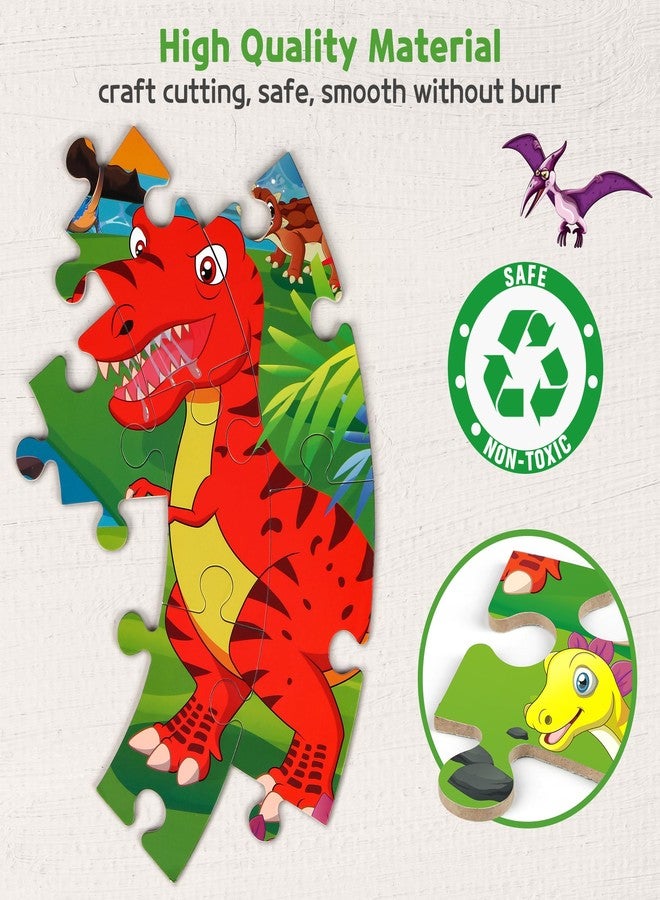 SYNARRY Floor Puzzles for Kids Ages 4-6, Large 70 Piece Dinosaur Puzzles for Toddlers Ages 2-4, Dinosaur Puzzles for Kids 4-8, Preschool Toys Gifts for 3 4 5 6 7 8 Years Old Toddlers Boys Girls Child - Image 4